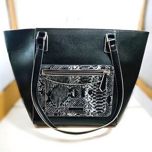 Vera Bradley Ella Tote Black with Snakeskin